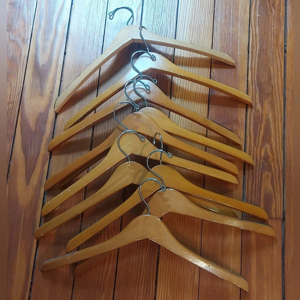 10 Wood Hangers Bundle